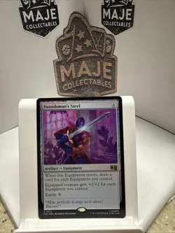 MTG Marvel Super Heroes SWORDSMAN'S STEEL Foil Rare #752 - Image 1