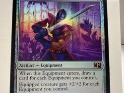 MTG Marvel Super Heroes SWORDSMAN'S STEEL Foil Rare #752 - Image 3