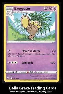 Exeggutor #058/159 Rare Crown Zenith Pokemon TCG - Image 1
