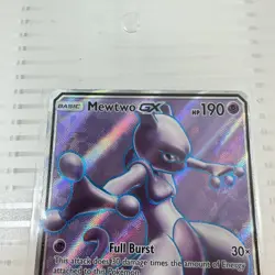 Pokemon Mewtwo GX Full Art Holo TCG Card Shining Legends 72/73 NM - Image 2