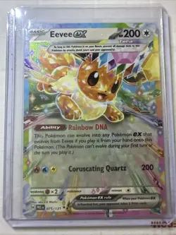 Eevee ex 75/131, Prismatic Evolutions, Double Rare Holo, Pokemon TCG, NM - Image 1