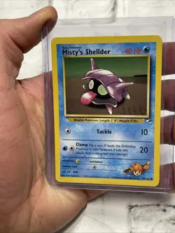 Misty's Shellder 89/132 Common Gym Heroes Pokemon Card Vintage Card WOTC LP+ - Image 1