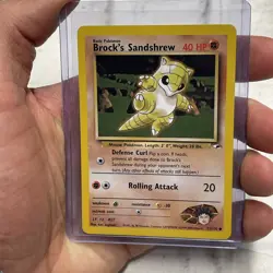 Brock's Sandshrew 71/132 Common Gym Heroes Pokemon Card Nintendo NM Vintage TCG - Image 1