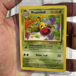 POKEMON BASE SET 2 WEEPINBELL 64/130 UNLIMITED UNCOMMON NM VINTAGE WOTC TCG VTG - Image 2