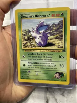 Pokemon Giovanni's Nidoran - WOTC Gym Challenge Common 76/132 Unlimited Vtg NM - Image 1