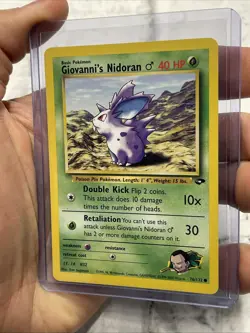 Pokemon Giovanni's Nidoran - WOTC Gym Challenge Common 76/132 Unlimited Vtg NM - Image 2