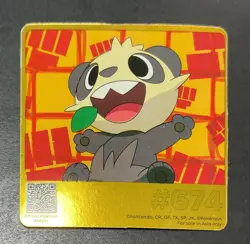 Pokemon Oreo Pancham Asia Edition #674 gold foil frame - Image 1