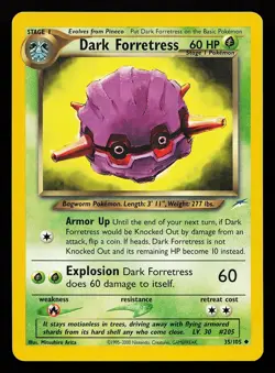 Dark Forretress 35/105 Unlimited Uncommon Neo Destiny Pokemon Card - Image 1