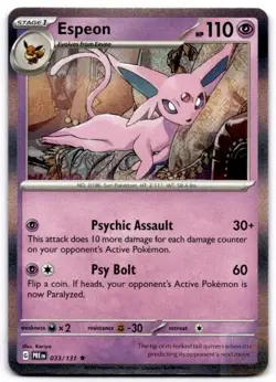 Espeon 033/131 Holo Rare Prismatic Evolutions Pokemon Holo Near Mint - Image 1