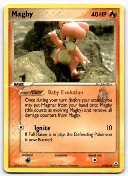 Magby 58/92 Common Legend Maker Pokemon Damaged - Image 1