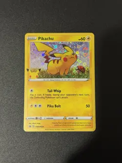 Pokemon 25th Anniversary General Mills Pikachu SWSH039 Holo Stamped NM - Image 1
