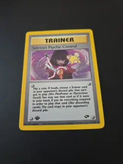 Sabrina's Psychic Control 121/132 Gym Challenge 1st Edition Pokemon Card TCG - Image 2