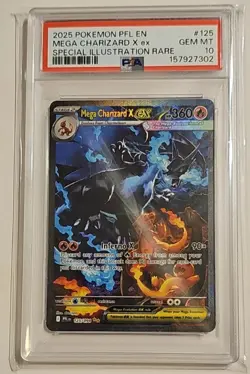 Pokemon 2025 Mega Charizard X ex 125/094 SIR Phantasmal Flames GEM MINT PSA 10 - Image 1