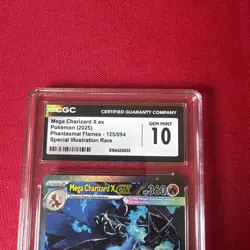 Pokemon Mega Charizard X ex Phantasmal Flames SIR #125 CGC 10 Gem Mint - Image 2