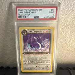 Pokemon Dark Dragonair Team Rocket Regular PSA 9 33/82 1st Edition 2000 English - Image 1