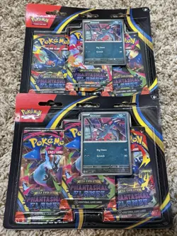 🐲 Pokemon Mega Evolution Phantasmal Flames 3 Pack Blister (Sneasel) New Sealed - Image 1