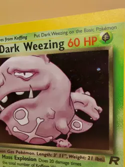Dark Weezing 1st Edition Holo Rare Team Rocket 14/82 Pokemon - WOTC 1999 SWIRL - Image 2