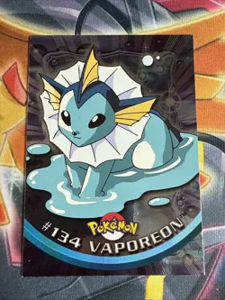 2000 Topps Pokemon TV Animation Edition Series 3 #134 Vaporeon Holo Foil - Image 1