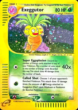 Aquapolis Exeggutor H10/H32 Holo Rare Pokemon E-Reader WOTC Clean - NM - Image 1
