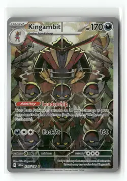 Kingambit 220/198 Illustration Rare Scarlet & Violet Pokemon Holo Near Mint - Image 1