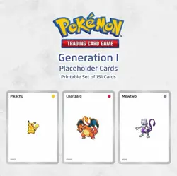 Pokemon 151 Binder Placeholders - Complete GEN 1 - Kanto — Download PDF File — - Image 1