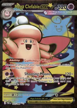 Mega Clefable ex 103/088 Ultra Rare Perfect Order Pokemon Holo Near Mint - Image 1