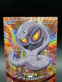 2000 Topps Chrome Pokemon Series 1 Arbok #24 Chrome SPECTRA - Image 2
