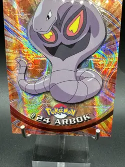 2000 Topps Chrome Pokemon Series 1 Arbok #24 Chrome SPECTRA - Image 3