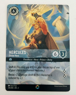 Lorcana Hercules Divine Hero ENCHANTED 215/204 Rise of the Floodborn - Image 1