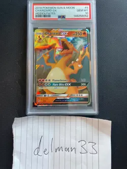 PSA 10 Charizard GX 9/68 Hidden Fates Sun Moon Gem Mint Pokemon Card New Cert - Image 3