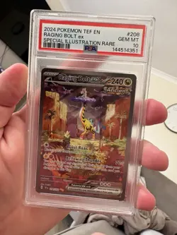 Pokemon TCG Raging Bolt EX 208/162 Temporal Forces Special Illustration PSA 10 - Image 1