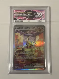 Pokemon TCG Raging Bolt ex 208/162 Scarlet & Violet Temporal Forces Ace 10 - Image 1