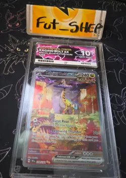 Pokemon TCG Raging Bolt EX Temporal Forces SIR 208/162 ACE 10 - Image 1