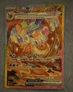 Pokemon TCG Flareon ex 146/131 SV Prismatic Evolutions Holo SIR 270 HP EN 2025 - Image 3