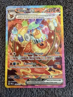 Pokemon SV: Prismatic Evolutions Flareon ex 146/131 SIR Holo Stage 1 HP 270 EN - Image 1