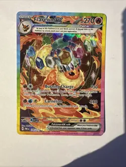 Pokemon TCG SV Prismatic Evolutions Flareon EX Sir 146/131 NM - Image 2
