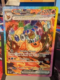 Pokemon TCG SV Prismatic Evolutions Flareon EX Sir 146/131 - Image 1