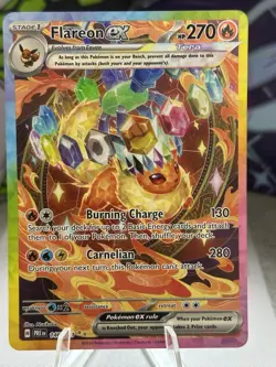 Pokemon TCG SV Prismatic Evolutions Flareon EX SIR 146/131 - NM - Image 1