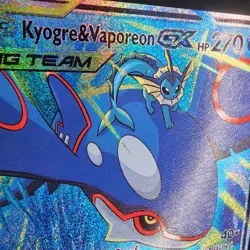 Pokemon Kyogre & Vaporeon Custom Made Fan Art Holo With Texture - Image 2
