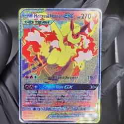 Pokemon Moltres & Flareon Custom Made Fan Art Holo With Texture - Image 1