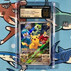 Pikachu 001/SV-P CGC 10 PRISTINE - Pokemon CHINESE Scarlet & Violet Promo - Image 1