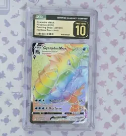 CGC 10 PRISTINE POP 60! Gyarados VMAX Evolving Skies 207/203 Pokemon Card - Image 1