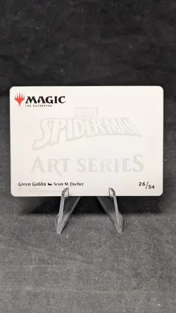 Green Goblin Art Card (26/54) (Gold-Stamped) - MTG Spiderman - Crimped - Image 2