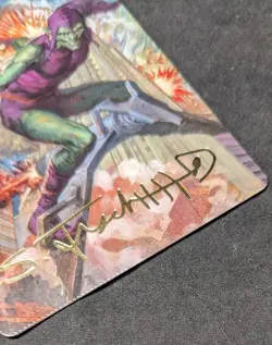 Green Goblin Art Card (26/54) (Gold-Stamped) - MTG Spiderman - Crimped - Image 3