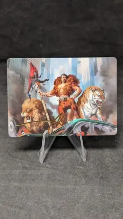 Kraven, Pround Predator Art Card (28/54) (Gold-Stamped) - MTG Spiderman -Crimped - Image 1