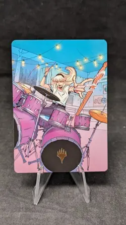 Gwen Stacy Art Card (34/54) (Gold-Stamped) - MTG Spiderman - Crimped - Image 1