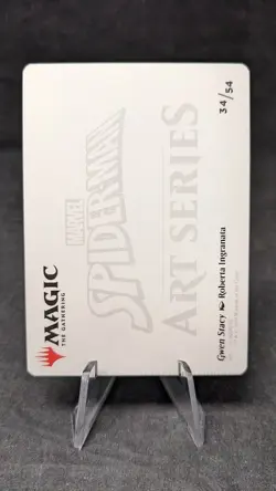 Gwen Stacy Art Card (34/54) (Gold-Stamped) - MTG Spiderman - Crimped - Image 2