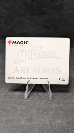 Spiders-Man, Heroic Horde Art Card (21/54) (Gold-Stamped) -MTG Spiderman-Crimped - Image 2