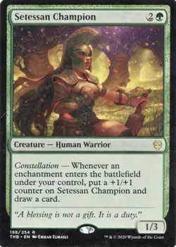 MTG Magic the Gathering Setessan Champion (198/396) Theros Beyond Death VLP Card - Image 1