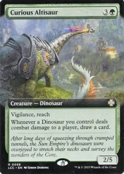 NM Curious Altisaur Extended Art Commander Lost Caverns of Ixalan MTG Magic Card - Image 1